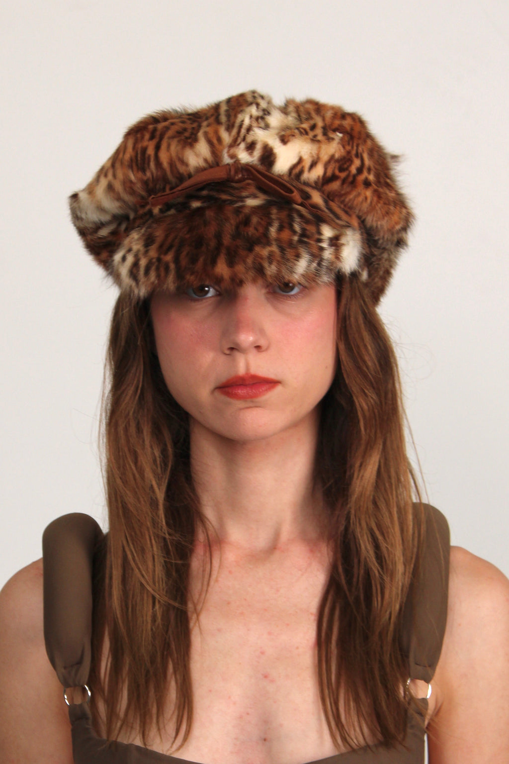 Mink Fur Cheetah Hat Rental