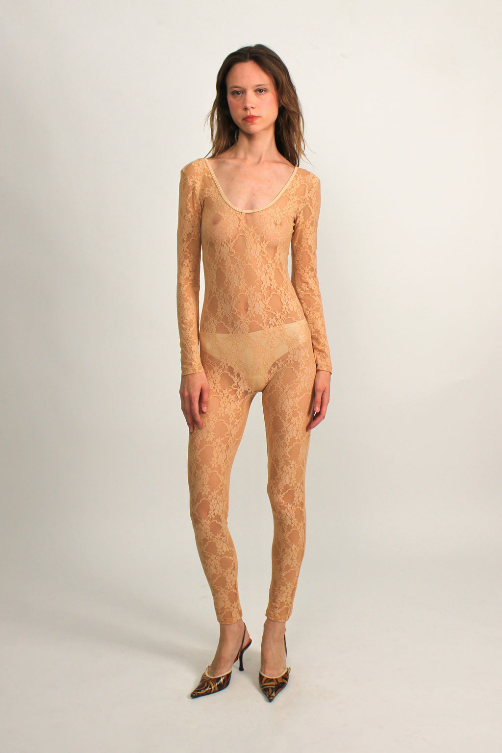 Lace Nude Catsuit Rental