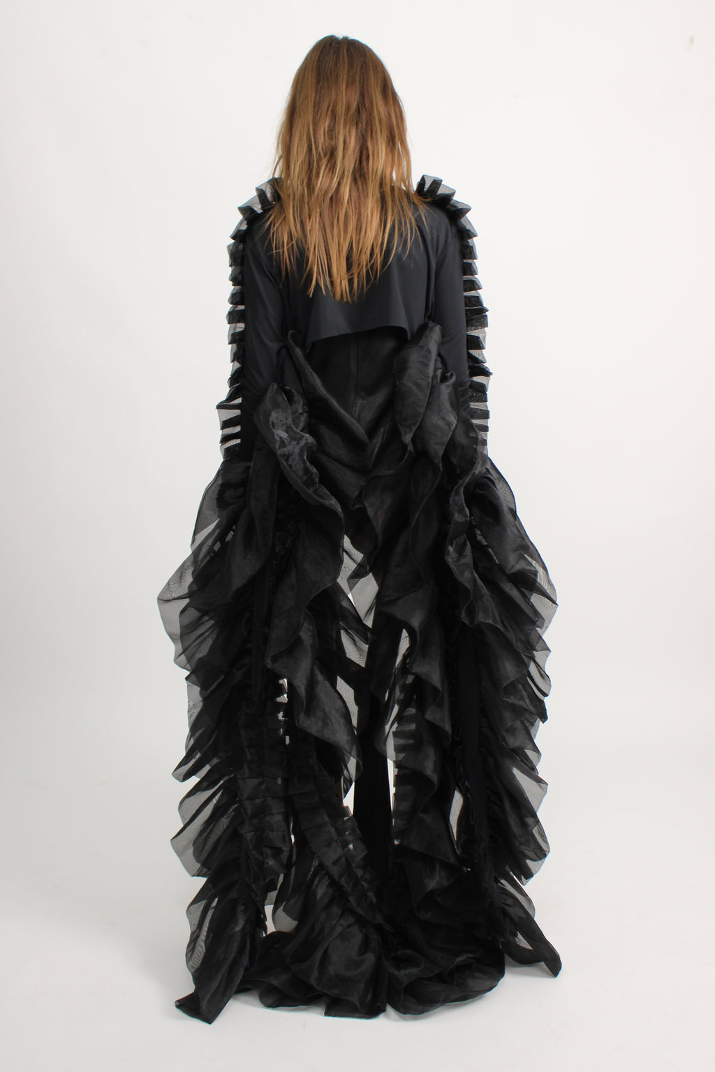NY Laurent Ruffle Sleeves Rental