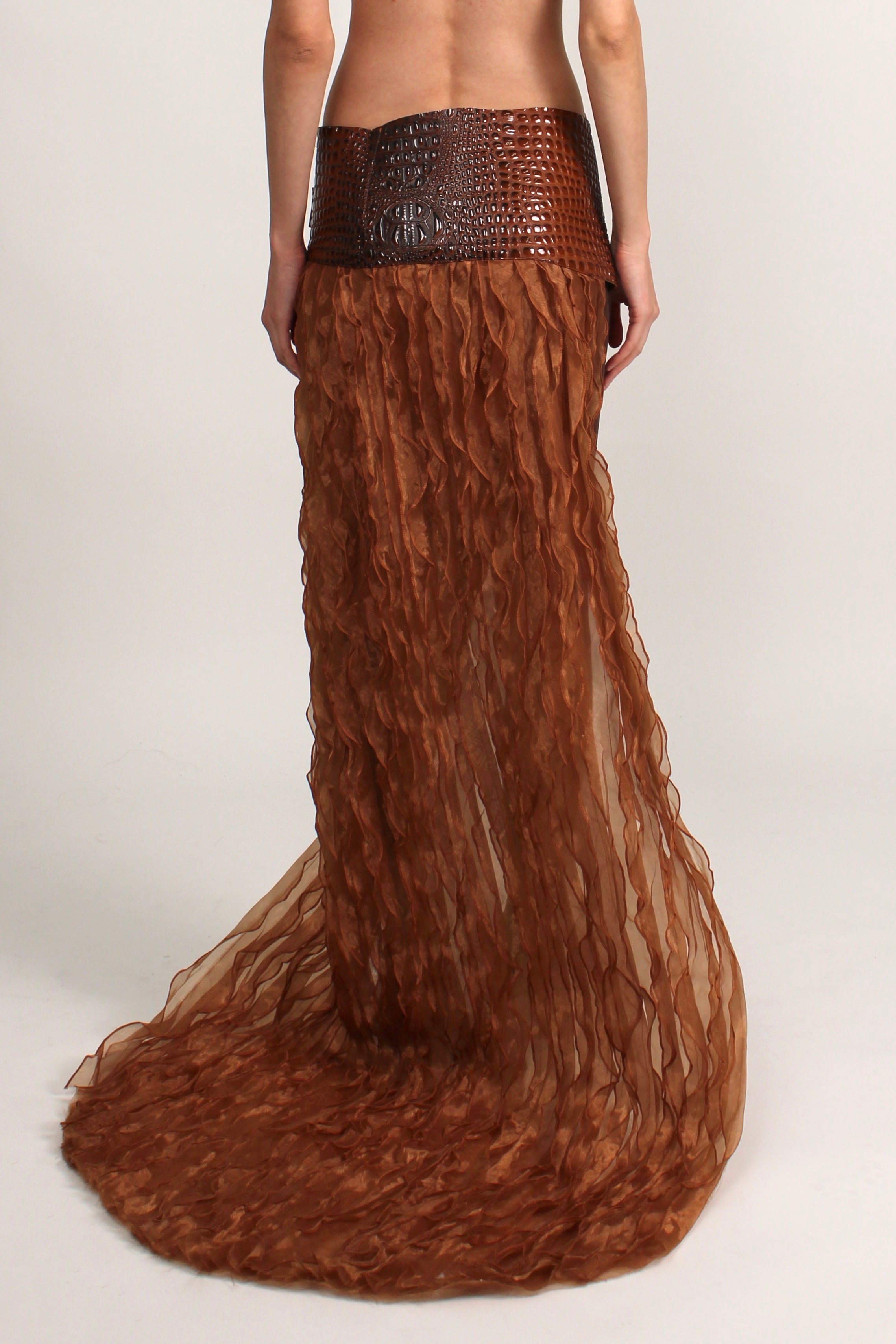 Ny Laurent Croc Skirt Rental
