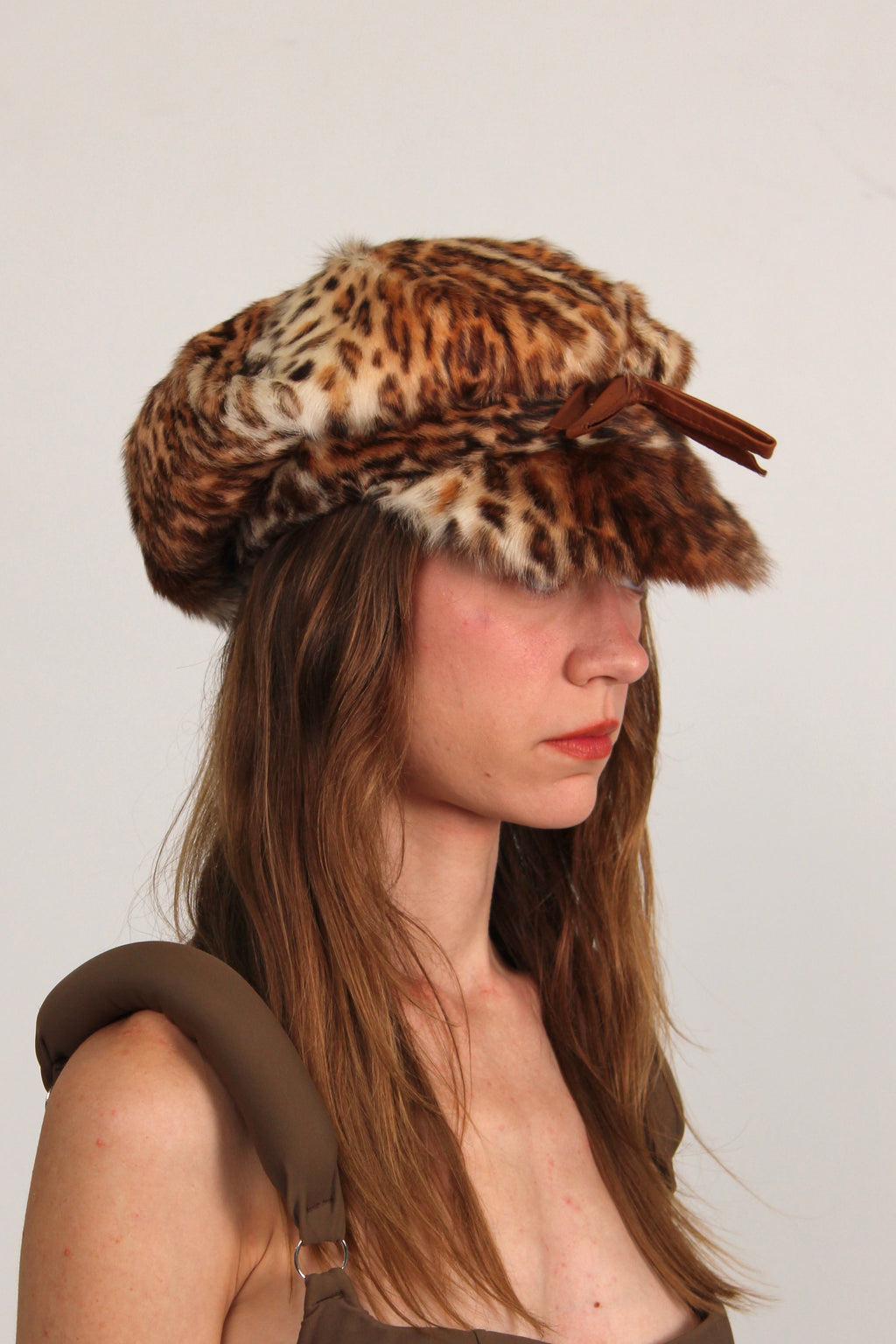 Mink Fur Cheetah Hat Rental