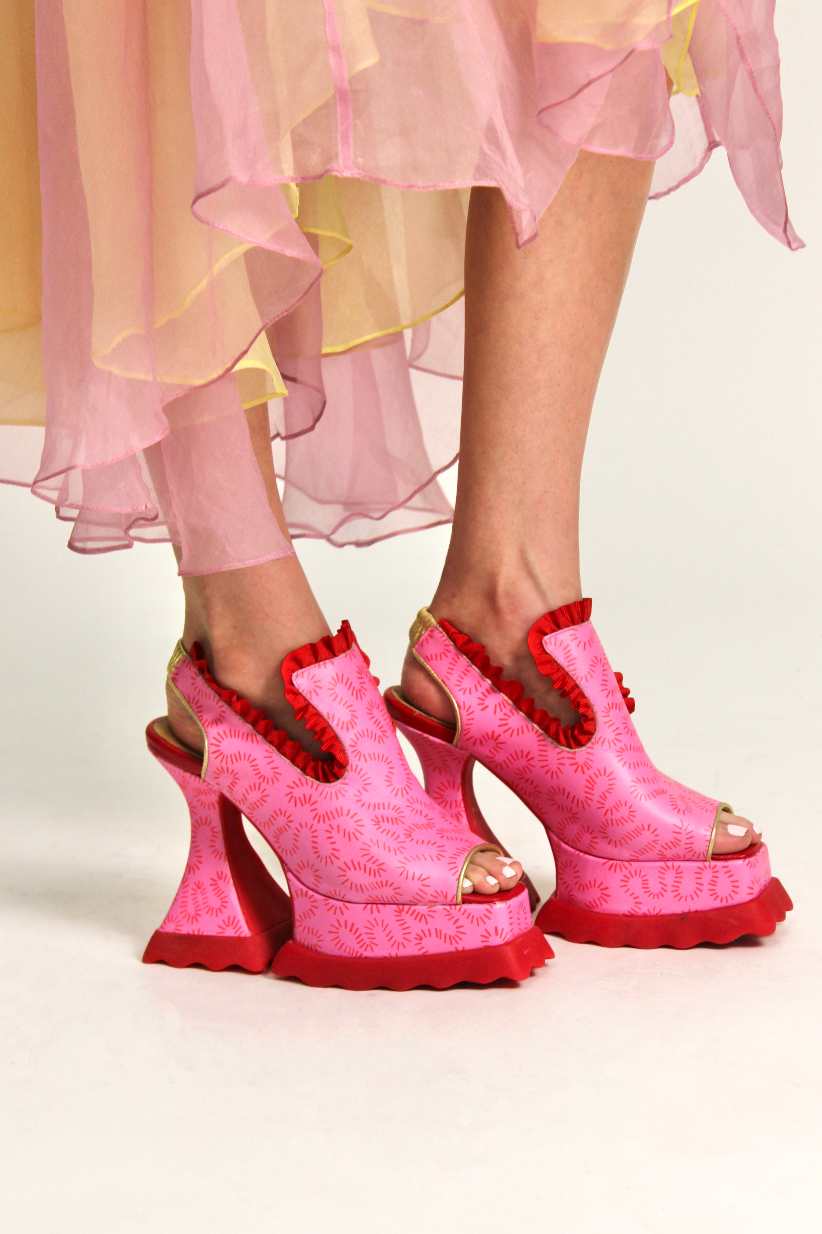 Floral Fluevog Heels Rental