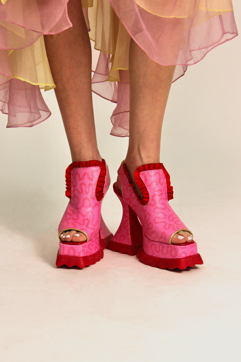 Floral Fluevog Heels Rental