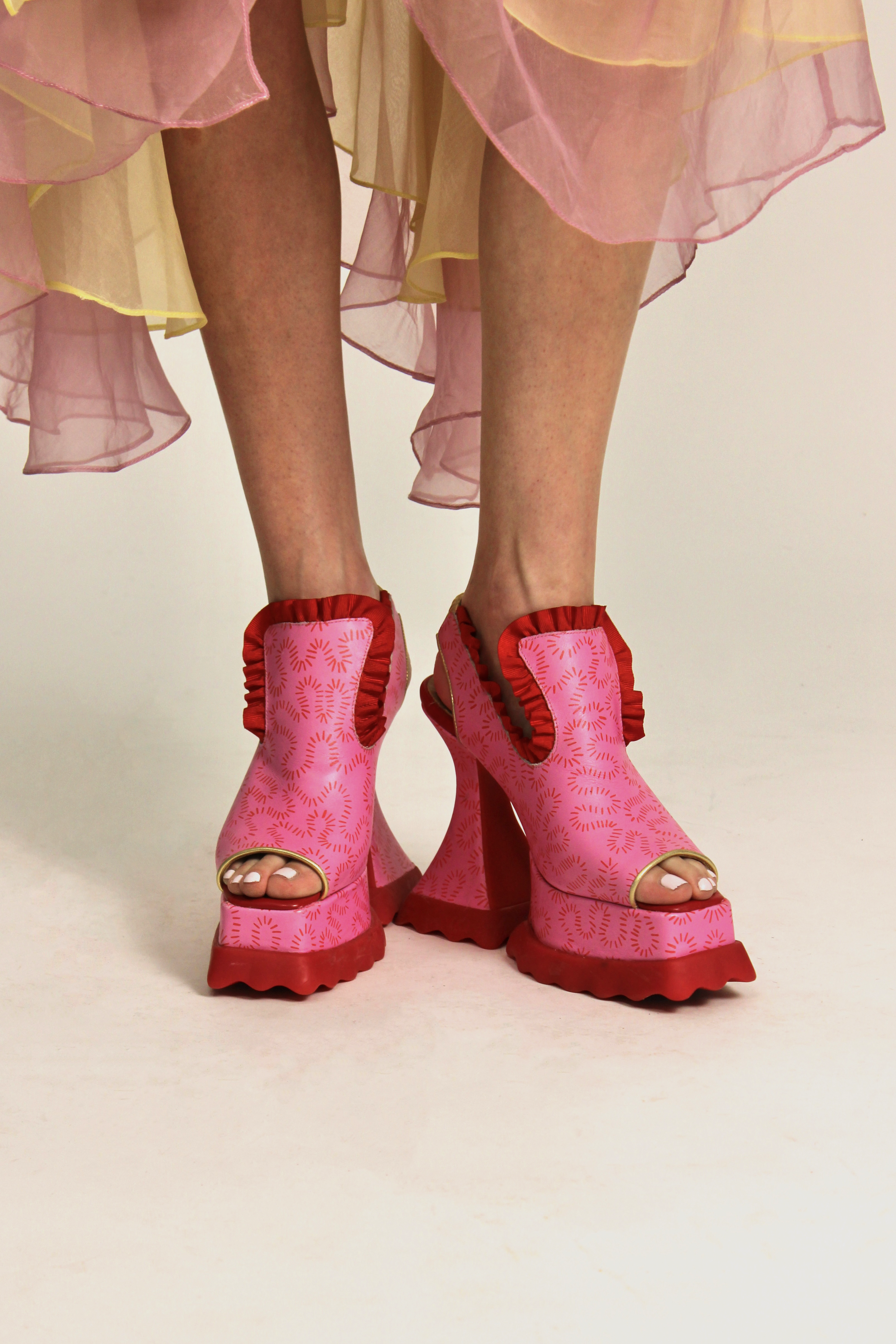 Floral Fluevog Heels Rental
