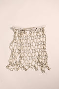 White Leather Fishnet Skirt Rental
