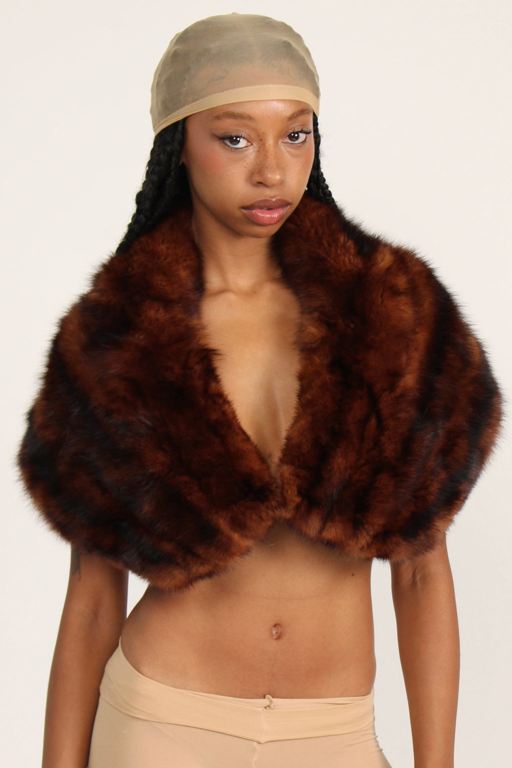 Brown Fur Shawl Rental