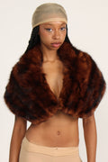 Brown Fur Shawl Rental
