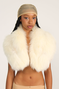 White Fur Shawl Rental