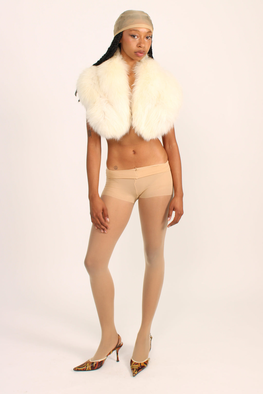 White Fur Shawl Rental
