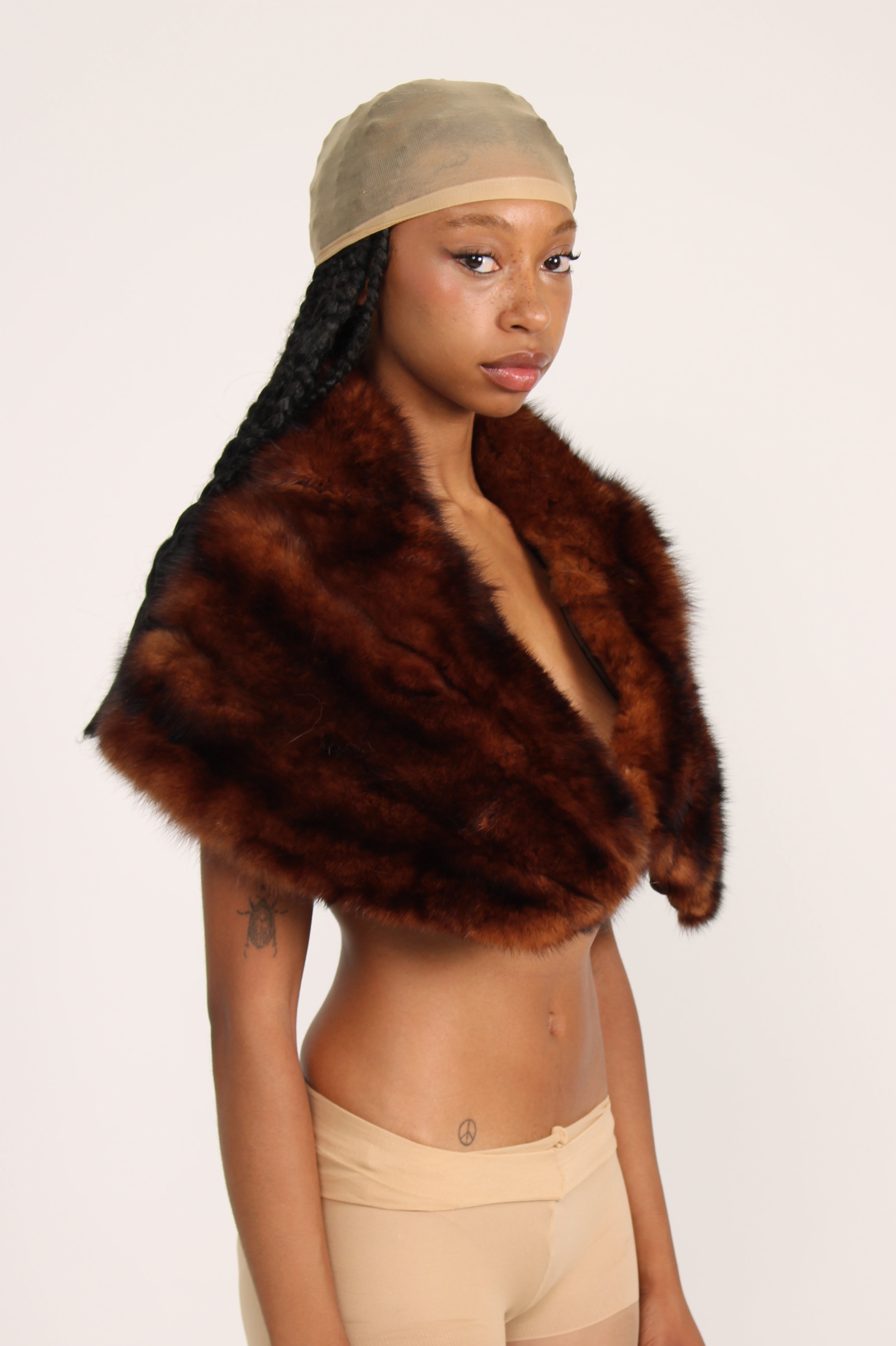Brown Fur Shawl Rental